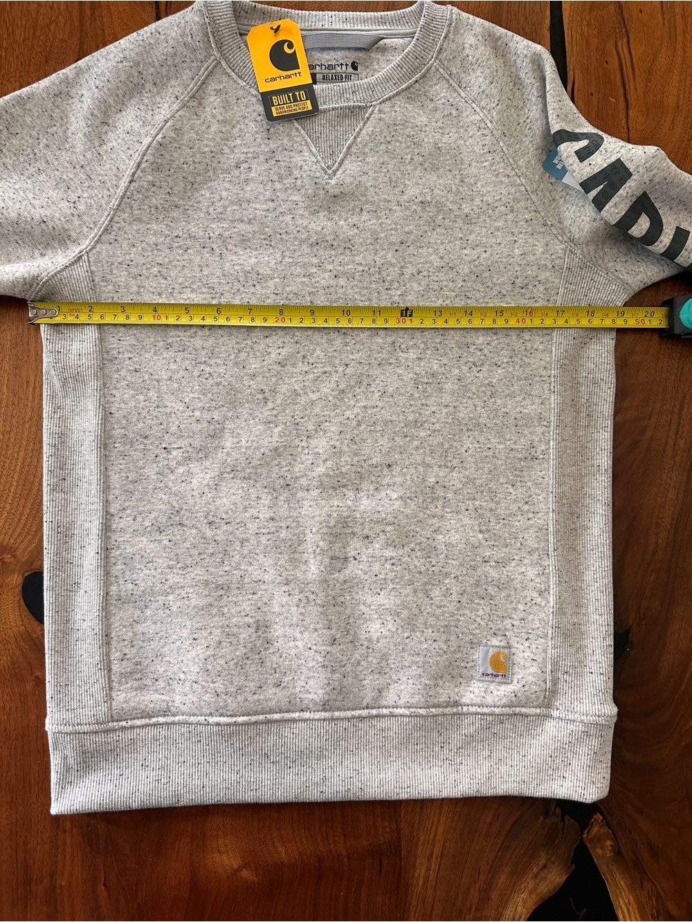 Carhartt Relaxed Fit Midweight Crewneck Block Logo Sleeve Graphic Sweatshirt NWT - Picture 10 of 10